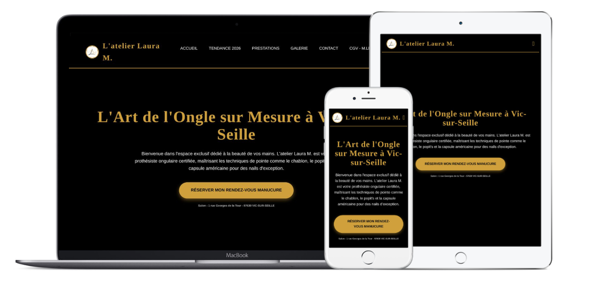 Manucure élégante, Nail Art - Atelier Laura M. à Vic-sur-Seille